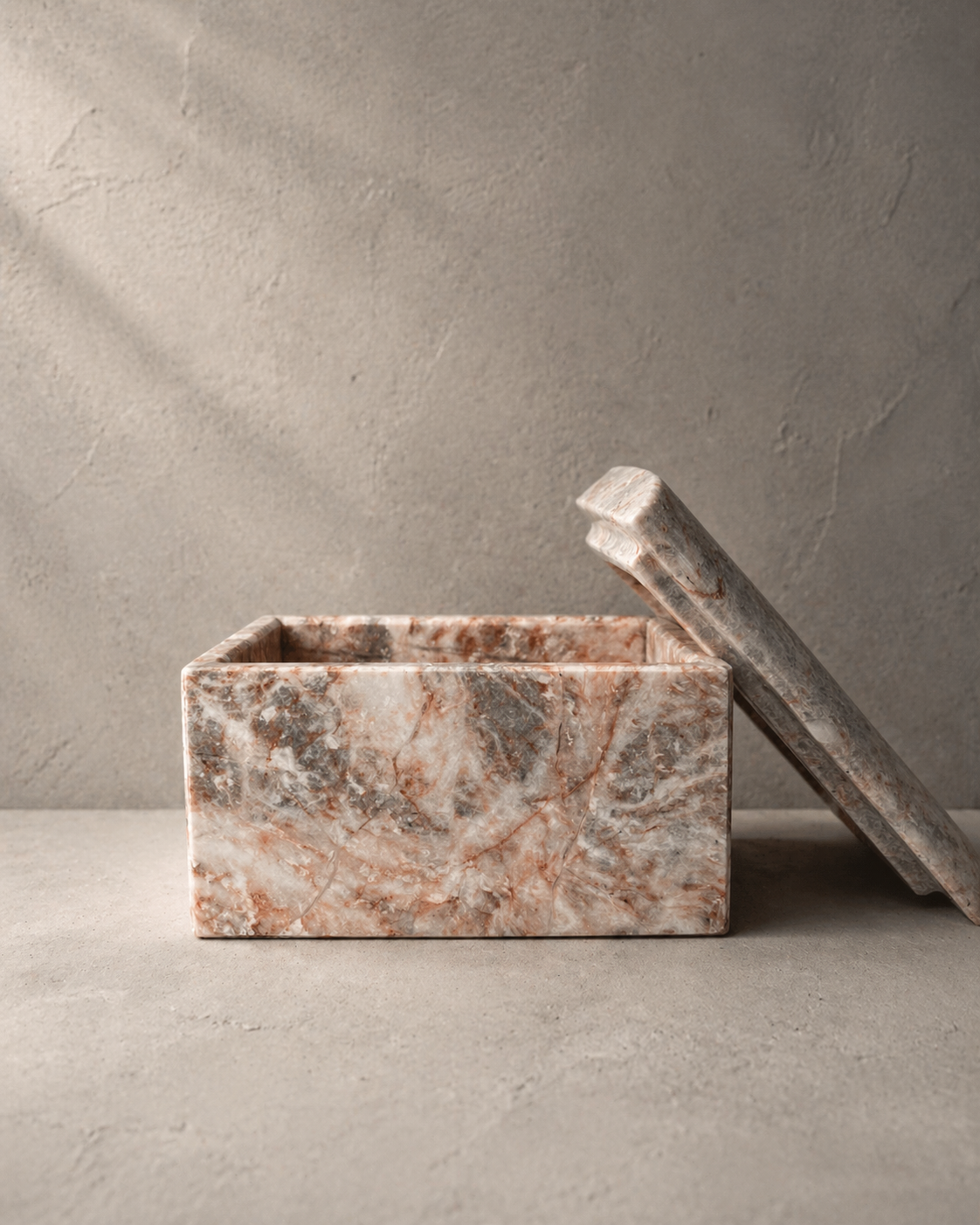 Pink White Grey Marble Chest – Mexican Decorative Gift Box