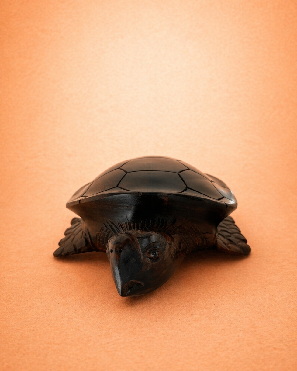Ironwood Turtle Sculpture – Hand Carved Mexican Palo Fierro Art