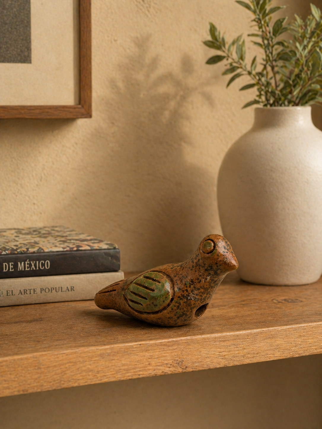Mexican Clay Bird Whistle – Pre-Hispanic Inspired Artifact