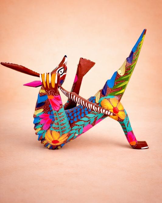 Medium Alebrije Surprise-Hand Painted Folk Art Sculpture