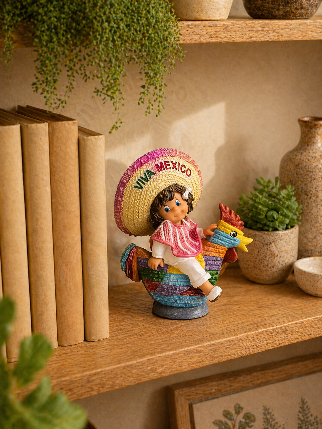 Mexican Kid with Piñata Figurine – Nadal Folk Art