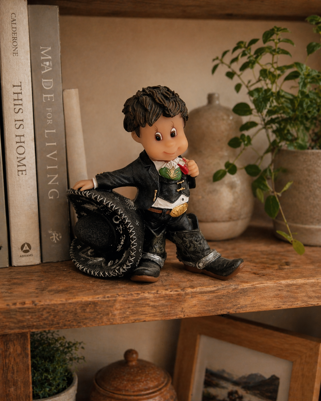Mexican Charro Boy Figurine – Traditional Nadal Sculpture