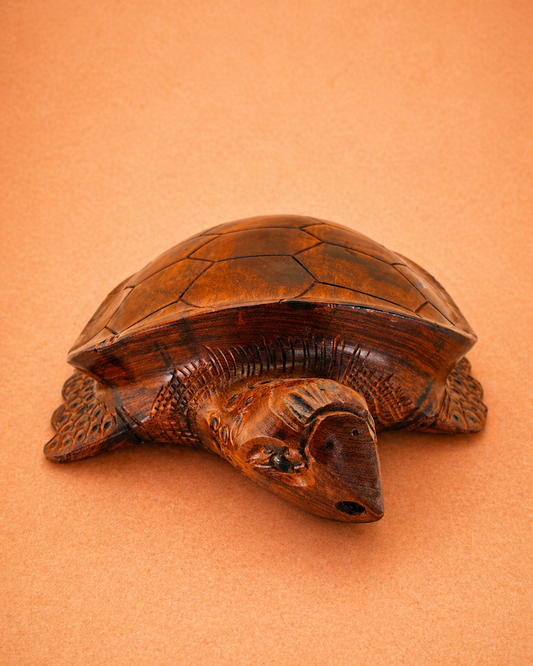 Ironwood Turtle Sculpture – Hand Carved Mexican Palo Fierro Art