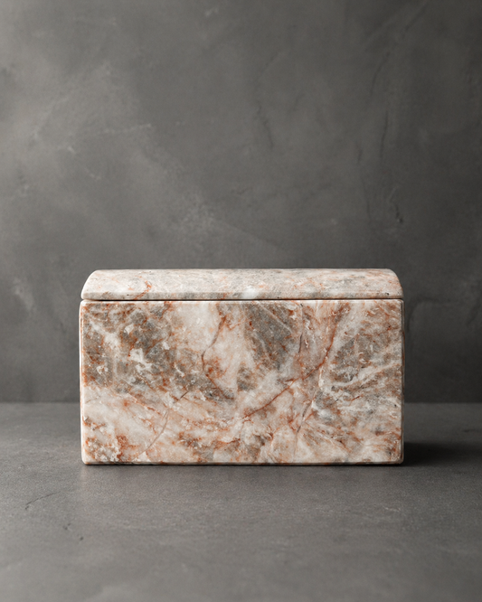 Pink White Grey Marble Chest – Mexican Decorative Gift Box