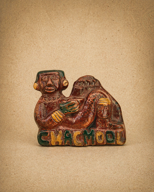 Chac mool Clay Magnet – Mexican Cultural Souvenir