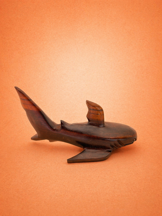 Ironwood Shark Sculpture – Hand Carved Mexican Ocean Art
