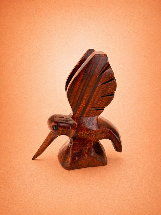 Ironwood Hummingbird Sculpture – Mexican Hand Carved Wood Art