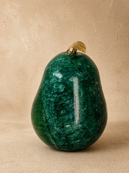 Green Onyx Pear – Mexican Decorative Stone Fruit