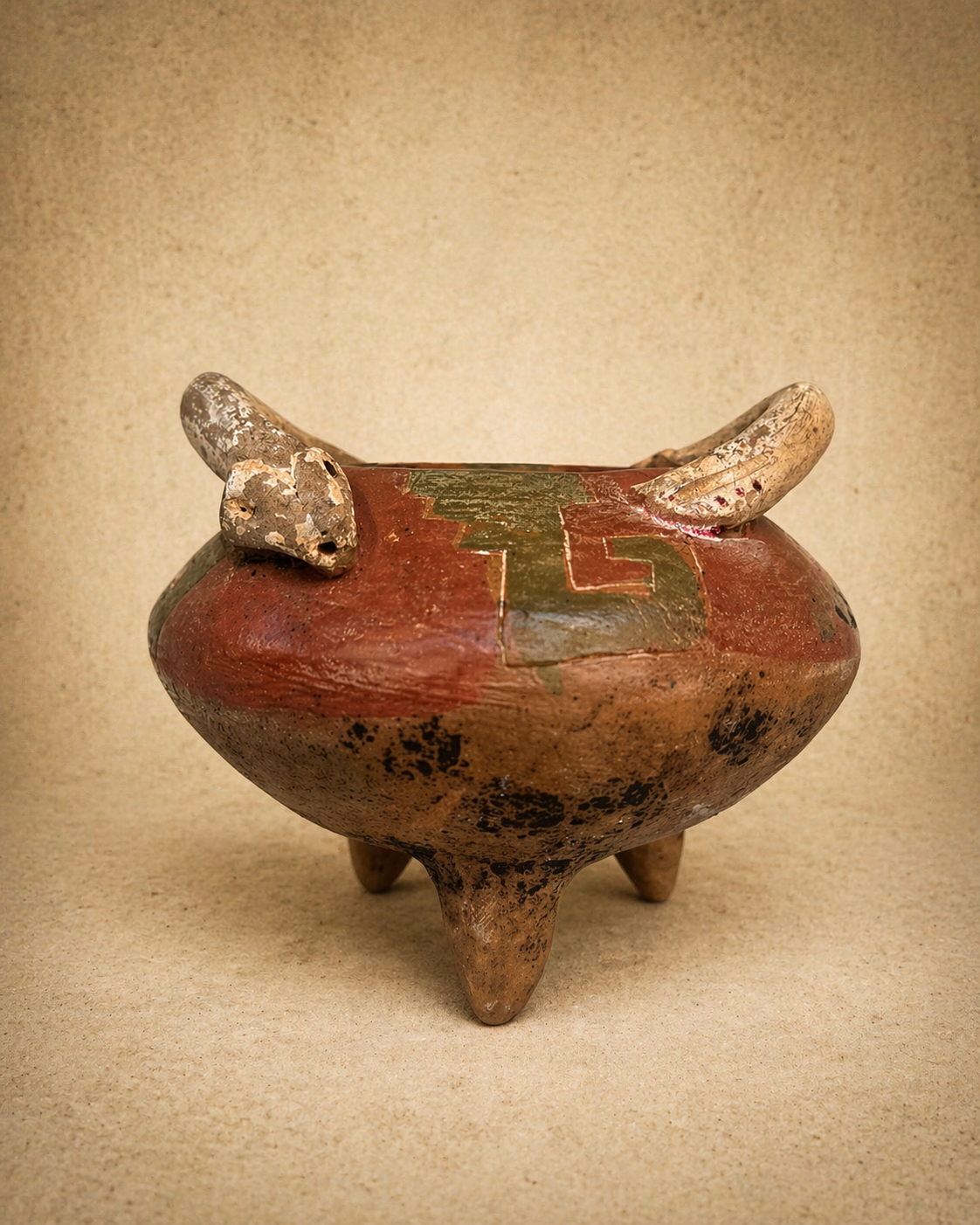 Small Pre-Hispanic Clay Vessel – Handmade Mexican Pottery 10 cm