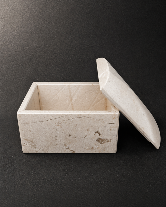 White Marble Chest – Mexican Decorative Stone Box