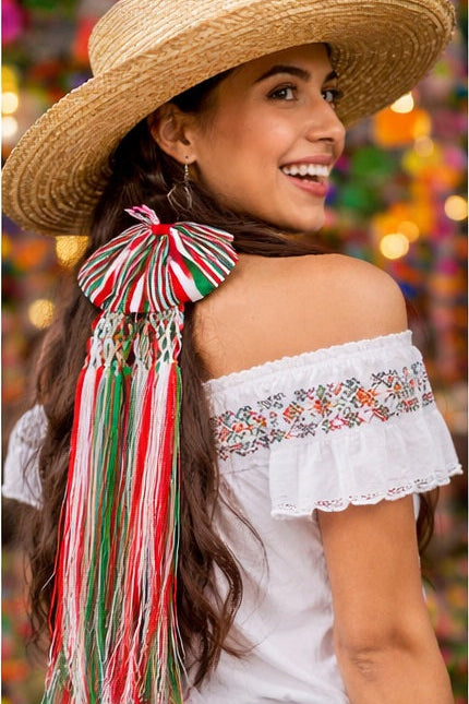 Mexican Tricolor Bow – Fiesta Accessory