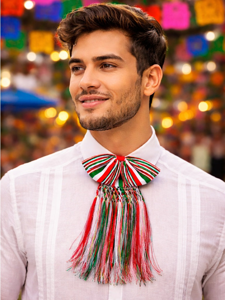 Mexican Tricolor Bow – Fiesta Accessory