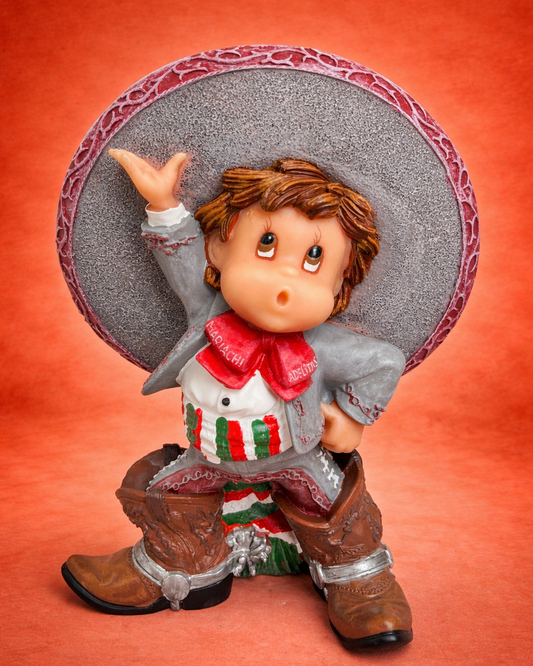 Mexican Charro Boy Figurine – Traditional Nadal Sculpture