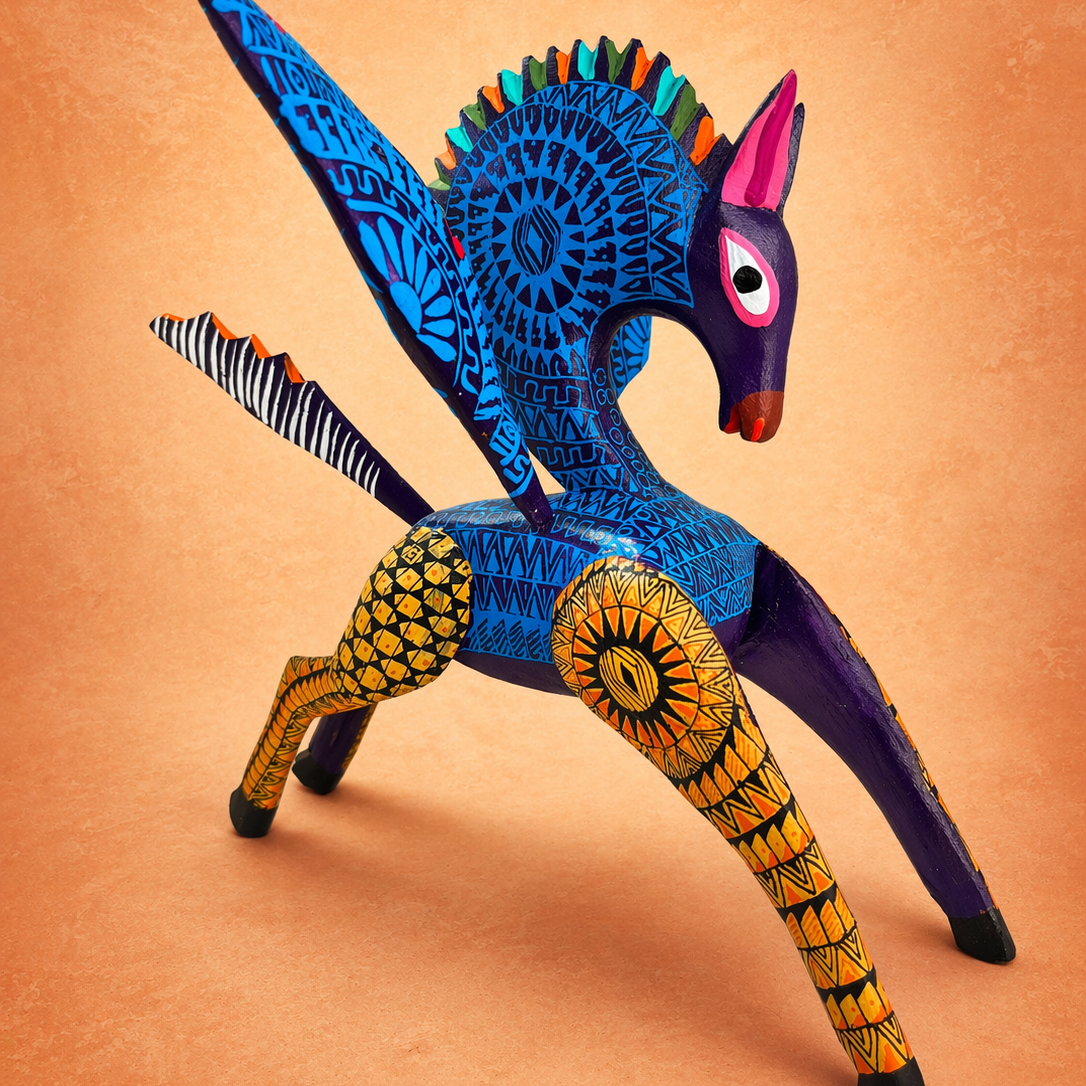 Large Surprise Alebrije – Hand Painted Folk Art Sculpture