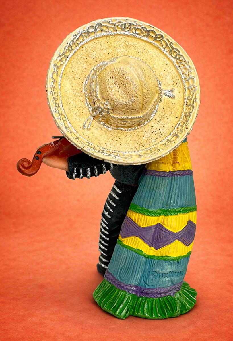 Mexican Charro Boy Violin Figurine – Hand Painted Nadal Folk Art