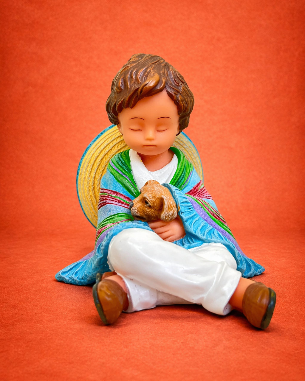 Mexican Boy Hugging Dog Figurine – Nadal Folk Art