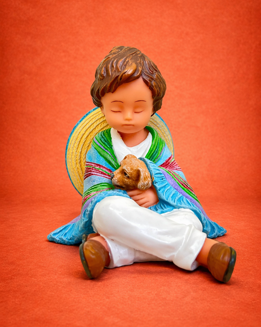 Mexican Boy Hugging Dog Figurine – Nadal Folk Art