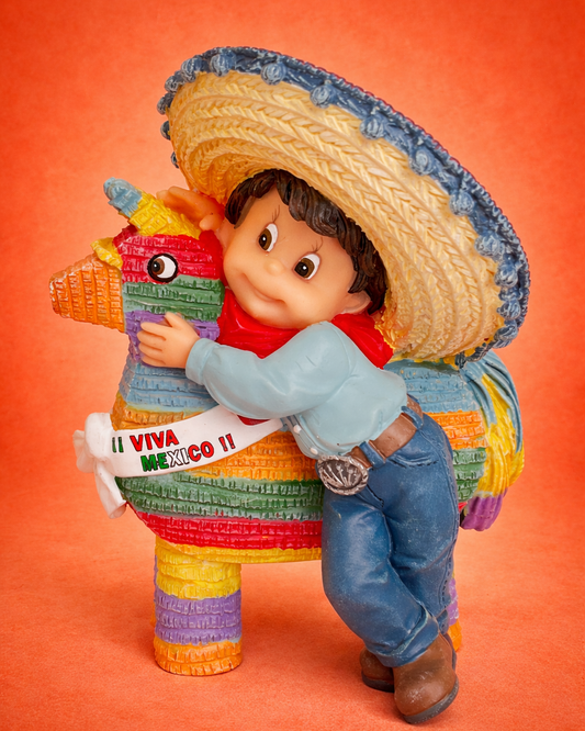 Mexican Kid with Piñata Figurine – Nadal Folk Art