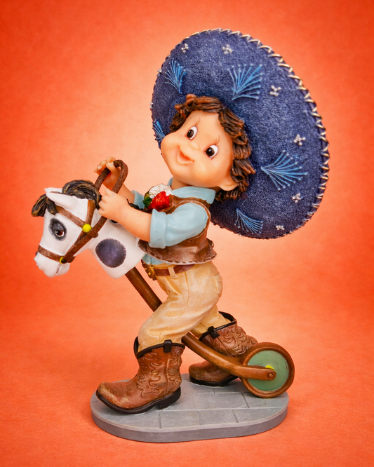 Mexican Boy with Wooden Horse Figurine – Nadal Art