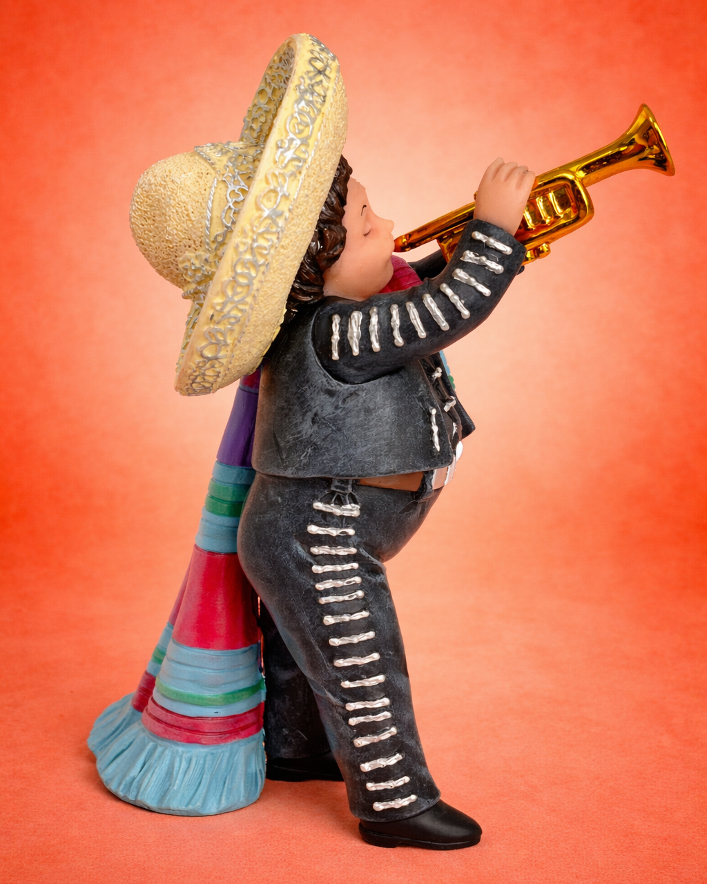 Mexican Charro Boy Trumpet Figurine – Nadal Art