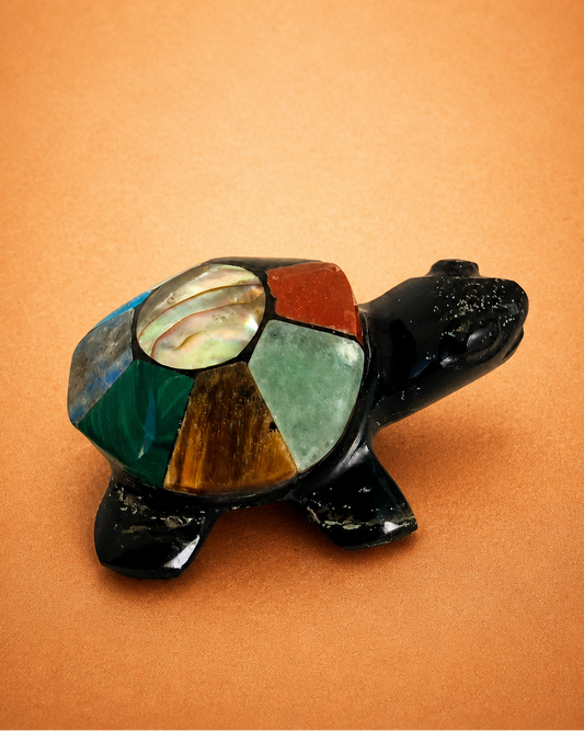 Mini obsidian turtle
