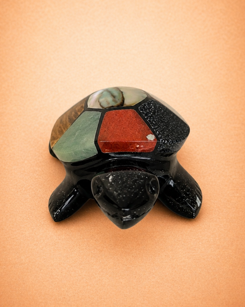 Mini obsidian turtle