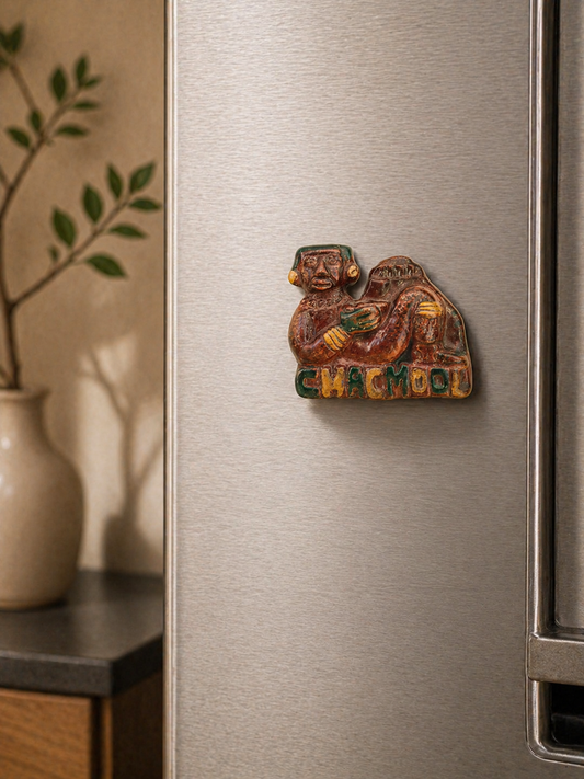 Chac mool Clay Magnet – Mexican Cultural Souvenir