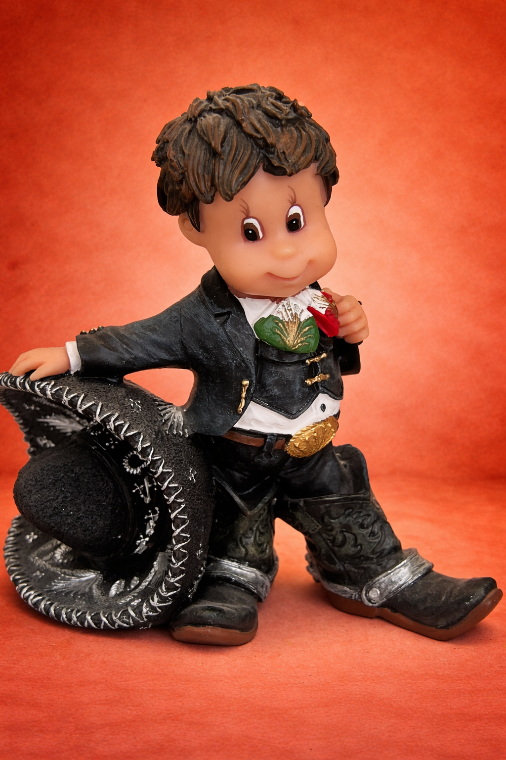 Mexican Charro Boy Figurine – Traditional Nadal Sculpture
