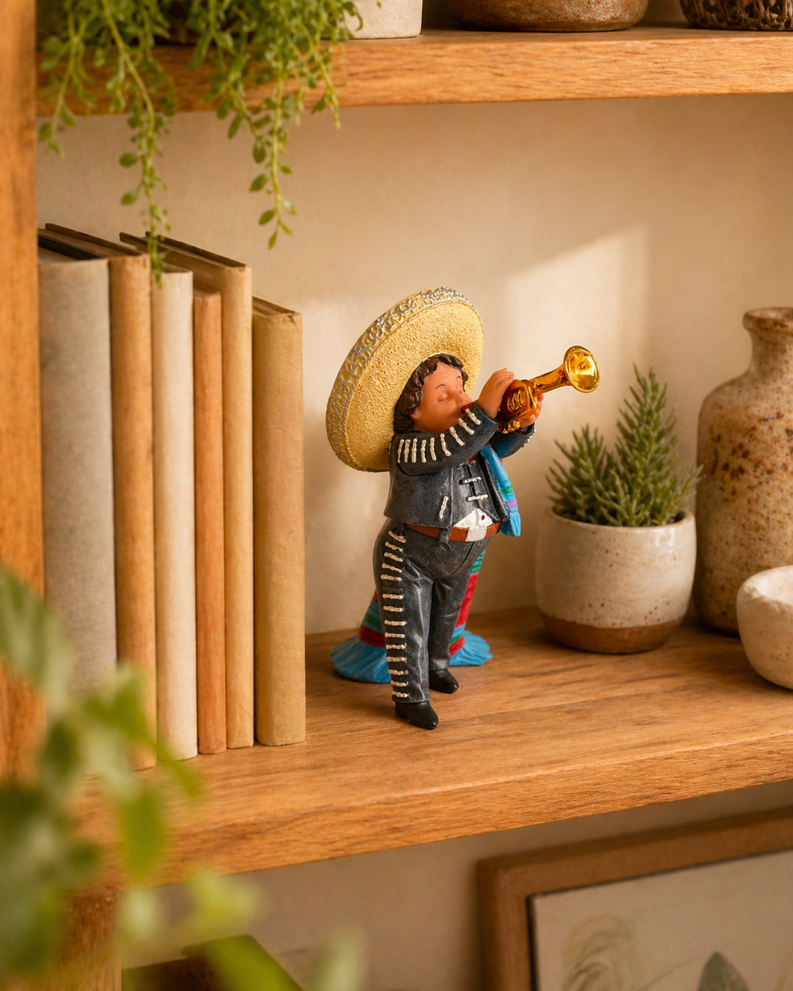 Mexican Charro Boy Trumpet Figurine – Nadal Art