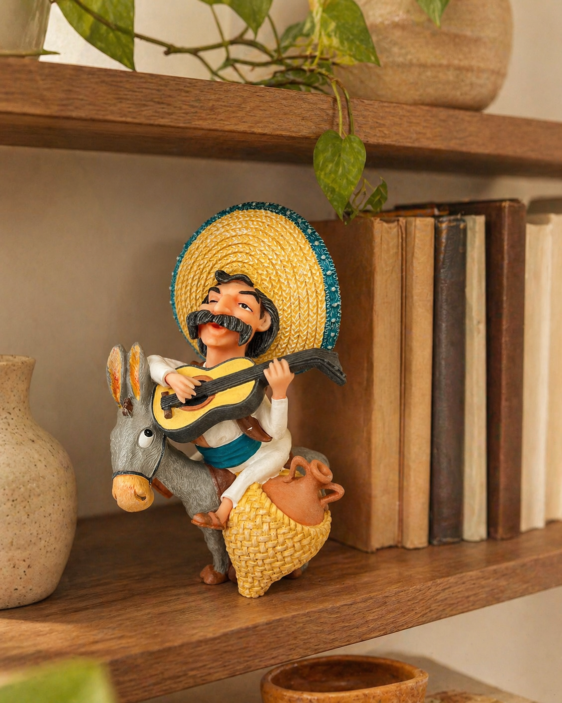 Mexican Man with Donkey Guitar Figurine – Nadal Folk Art