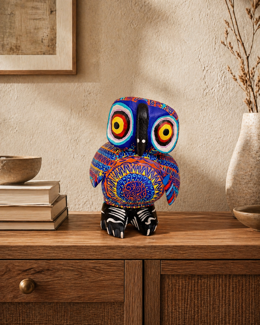 Large Surprise Alebrije – Hand Painted Folk Art Sculpture