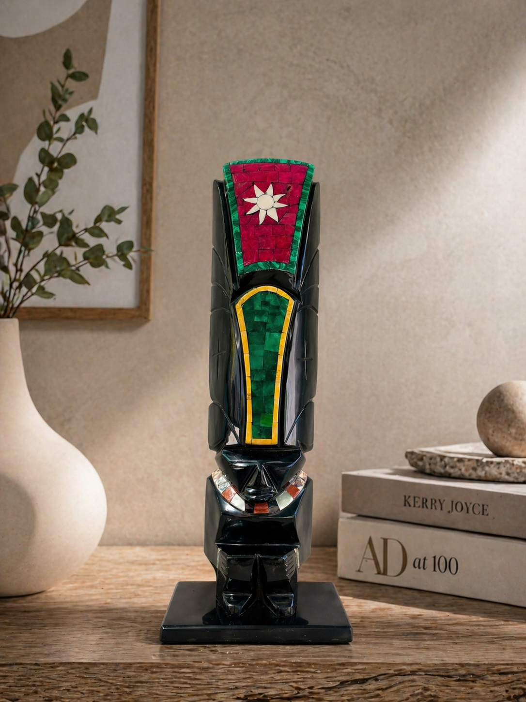 LARGE OBSIDIAN PREHISPANIC IDOL – 42 CM