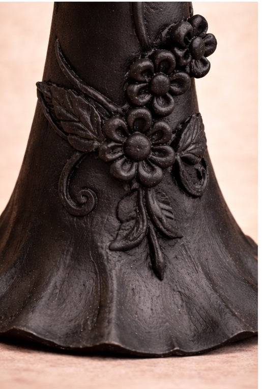 Black Mexican Catrina 43 cm – Elegant Day of the Dead Sculpture
