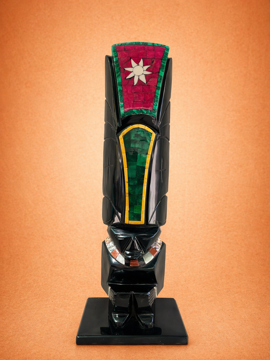 LARGE OBSIDIAN PREHISPANIC IDOL – 42 CM