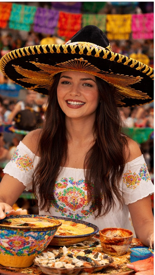 Mexican Charro Sombrero Black Gold – Traditional Ranch Style Hat