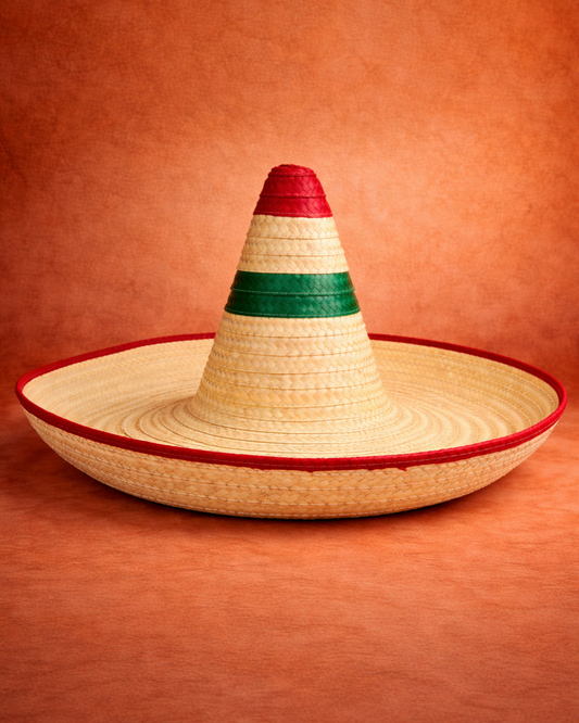 Mexican Tricolor Sombrero – Authentic Fiesta Hat for Travel, Parties & World Cup